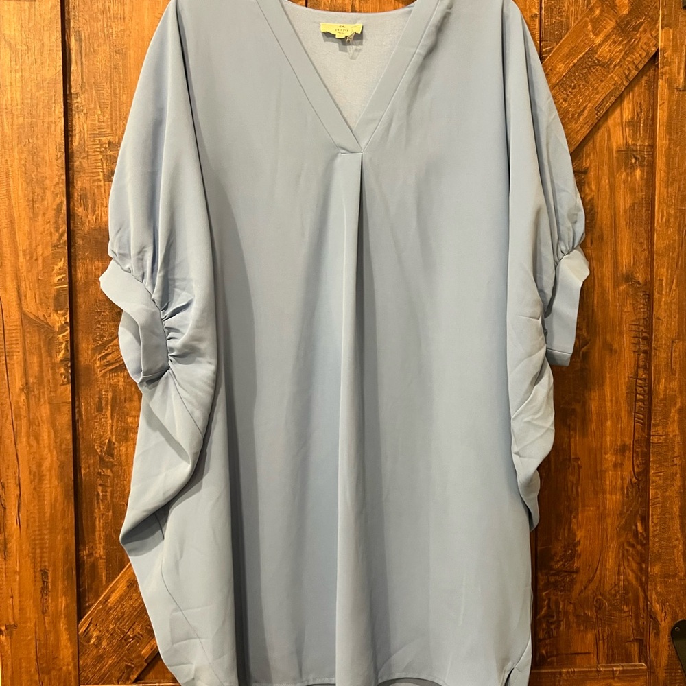 Entro Light Blue V-Neck Tunic
